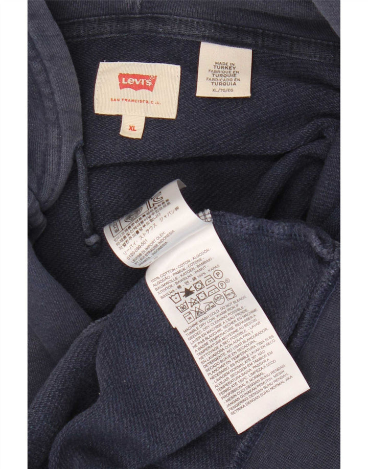 Levi's Pull à capuche Zippé XL Homme Bleu Marine Coton