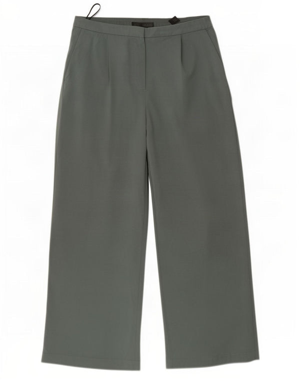 Marks & Spencer Pantalon décontracté taille haute pour femme UK 14 Large W34 L28 Gris