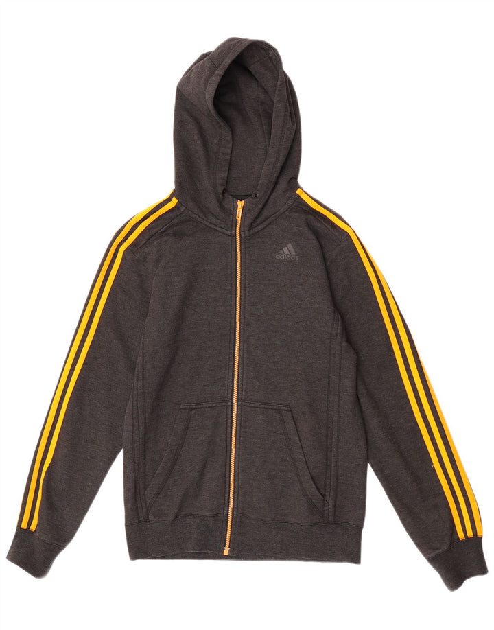 Adidas Pull à capuche zippé Climalite pour homme Petit gris Polyester