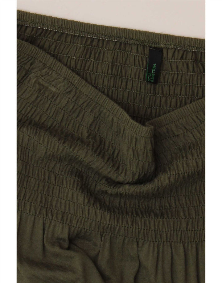 Benetton Haut Sans Bretelles UK 6 XS Kaki Femme
