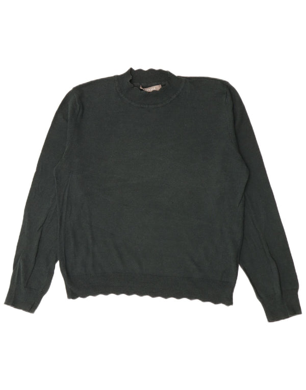 Oasis Pull col roulé pour femme UK 16 Large Vert Coton