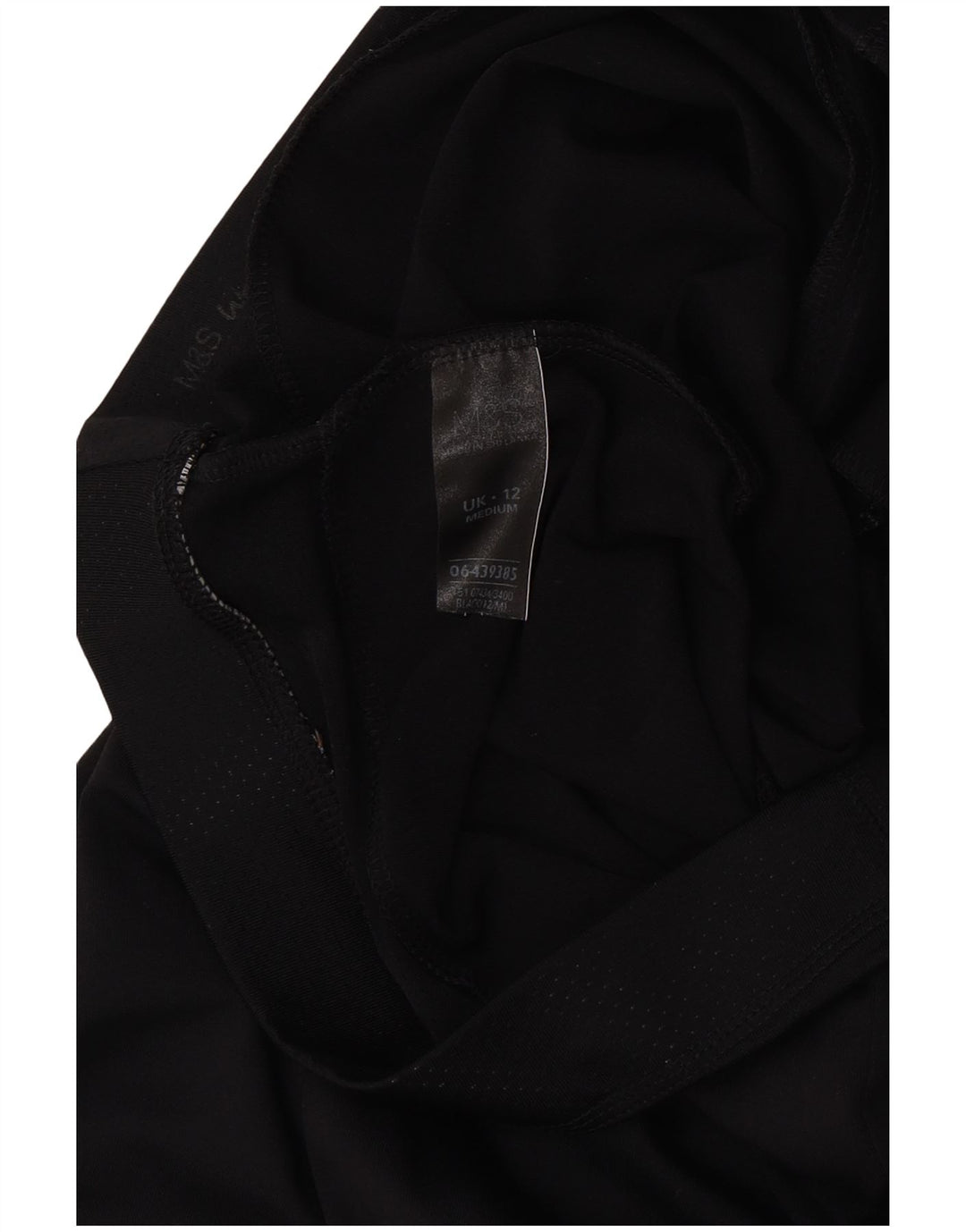 Marks & Spencer Pantalon de survêtement pour femme UK 12 Medium Noir Polyester