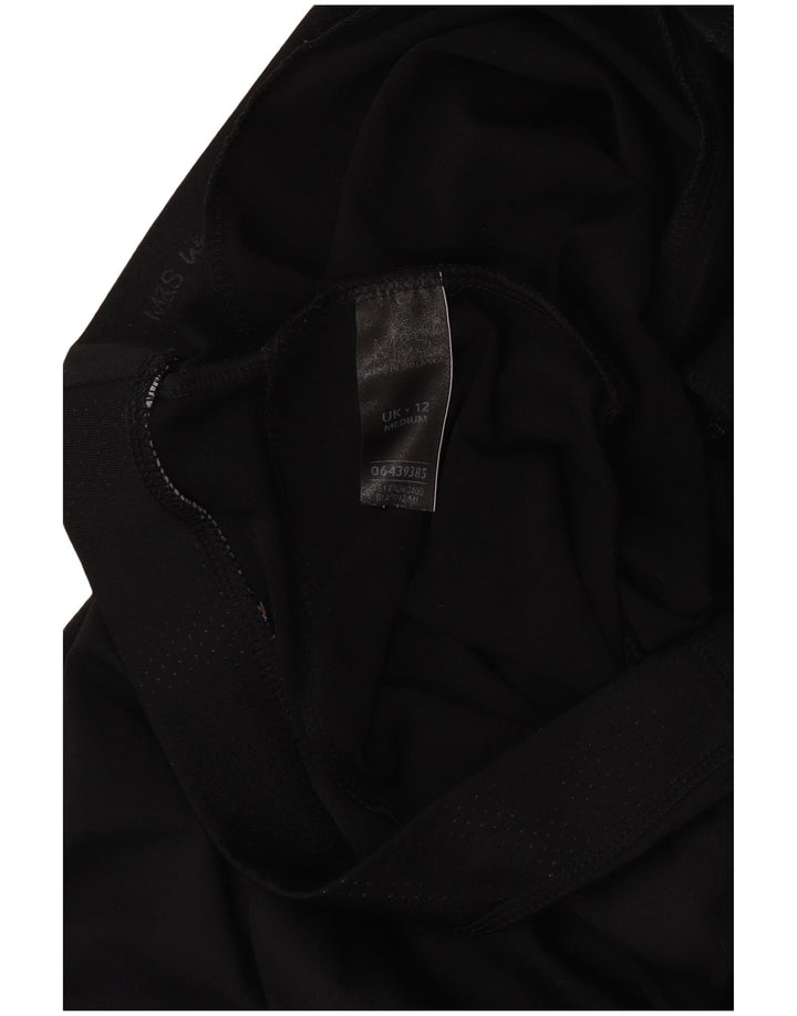 Marks & Spencer Pantalon de survêtement pour femme UK 12 Medium Noir Polyester