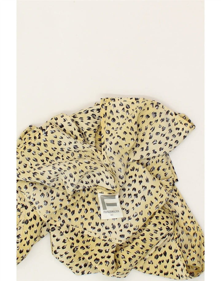 FRANKENWALDER Womens Blouse Top EU 40 Medium Yellow Animal Print Polyester Vintage Frankenwalder and Second-Hand Frankenwalder from Messina Hembry 