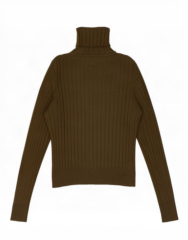 Zara Pull court à col roulé pour femme UK 8 Small Kaki Viscose