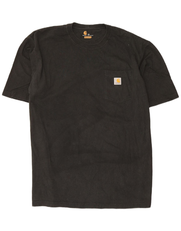 Carhartt T-Shirt coupe originale pour hommes, haut 2XL en coton noir
