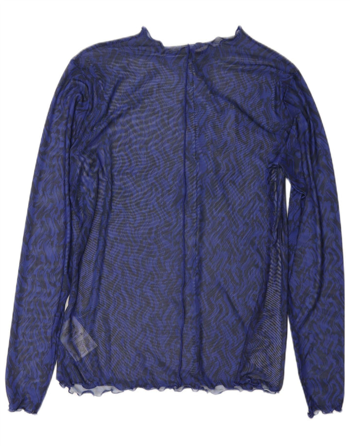 Part Two Haut transparent à manches longues pour femme UK 18 XL Bleu Chevron Polyester