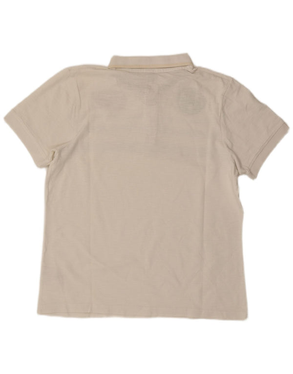Napapijri Polo Graphique Homme Large Off White Rayé Coton