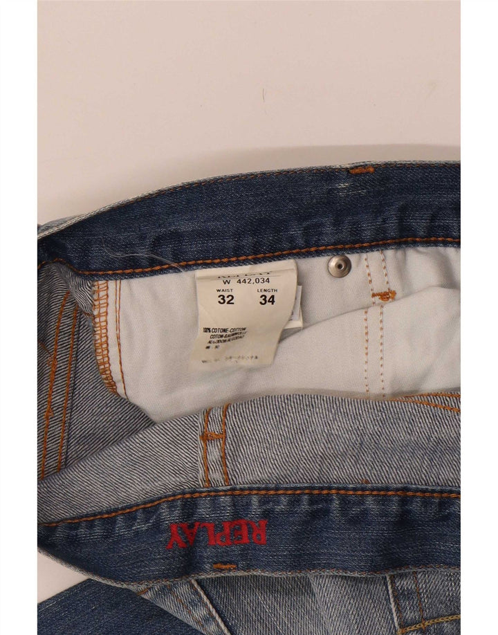 Replay Jean Bootcut Femme W32 L30 Bleu Coton