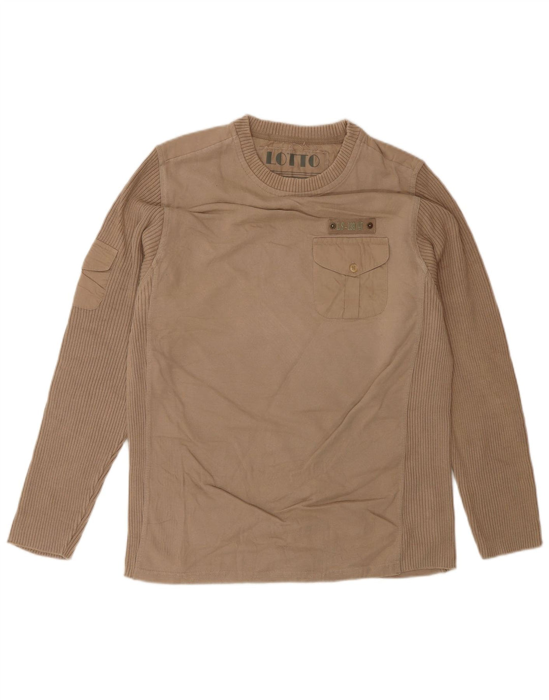Lotto Haut Homme Manches Longues Petit Marron Coton