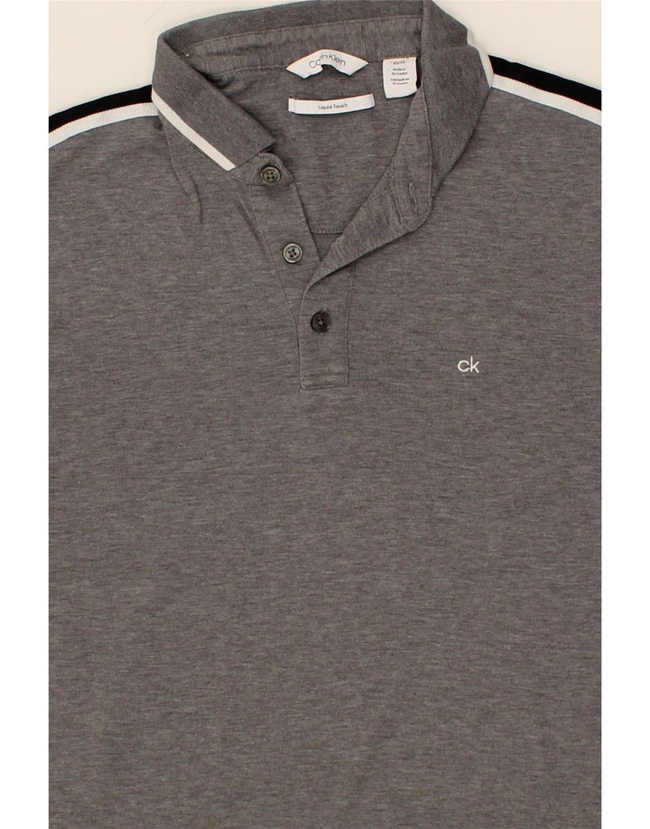 CALVIN KLEIN Mens Polo Shirt XS Grey Cotton Vintage Calvin Klein and Second-Hand Calvin Klein from Messina Hembry 