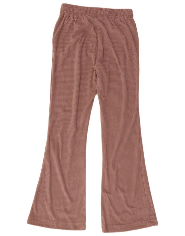 Adidas Pantalon de survêtement évasé en velours pour femme UK 12/14 Rose moyen