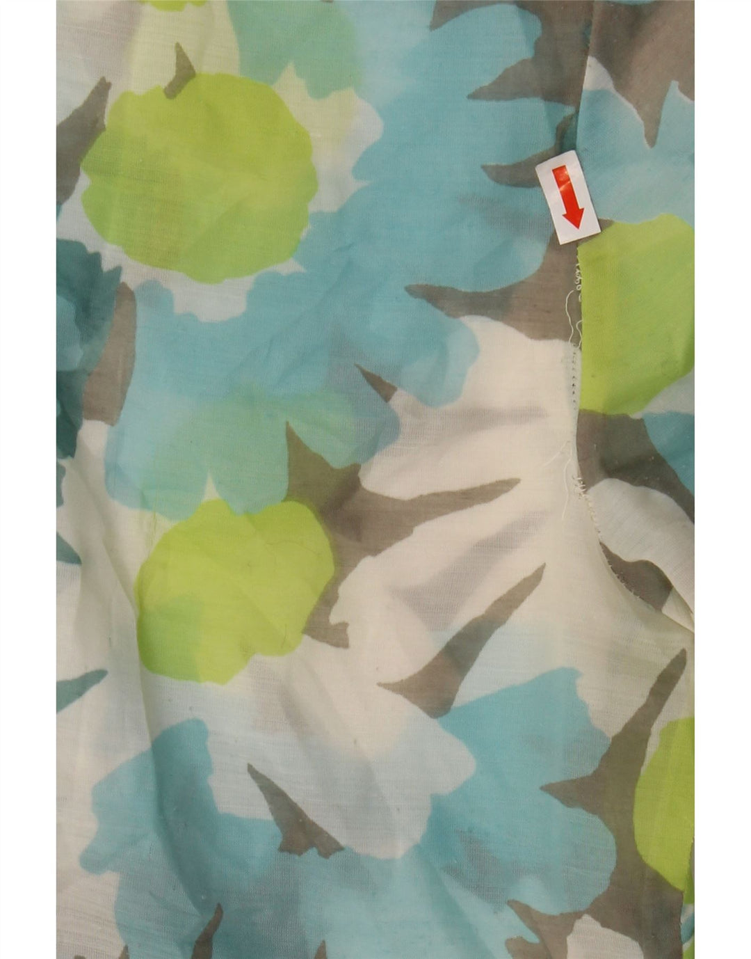 VINTAGE Femme 3/4 Manches Chemise Blouse UK 14 Grand Floral Multicolore