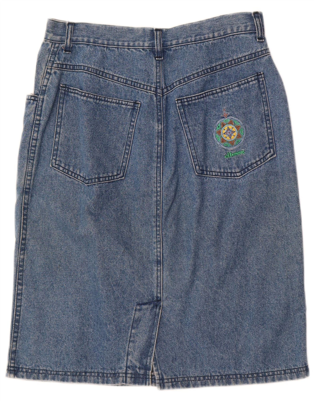 Ellesse Femme Jupe En Jean Moyen W28 Bleu Coton