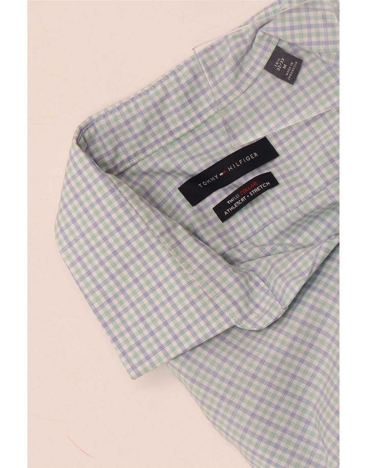 Tommy Hilfiger Chemise homme Taille 15 1/2 Coton à carreaux bleu moyen