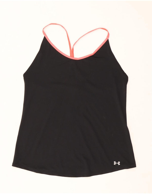 Under Armour Heat Gear Crop Débardeur pour femme UK 12 Noir moyen