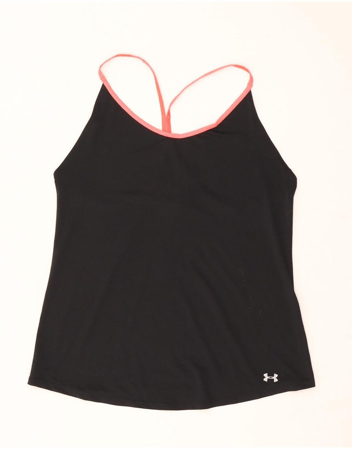 Under Armour Heat Gear Crop Débardeur pour femme UK 12 Noir moyen