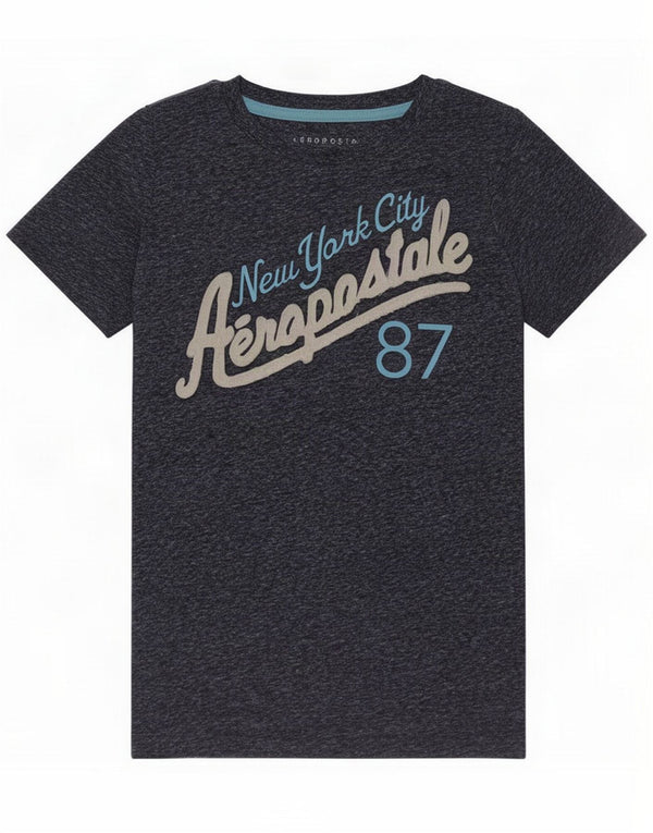 Aeropostale T-shirt graphique pour femme UK 10 Small Bleu marine moucheté