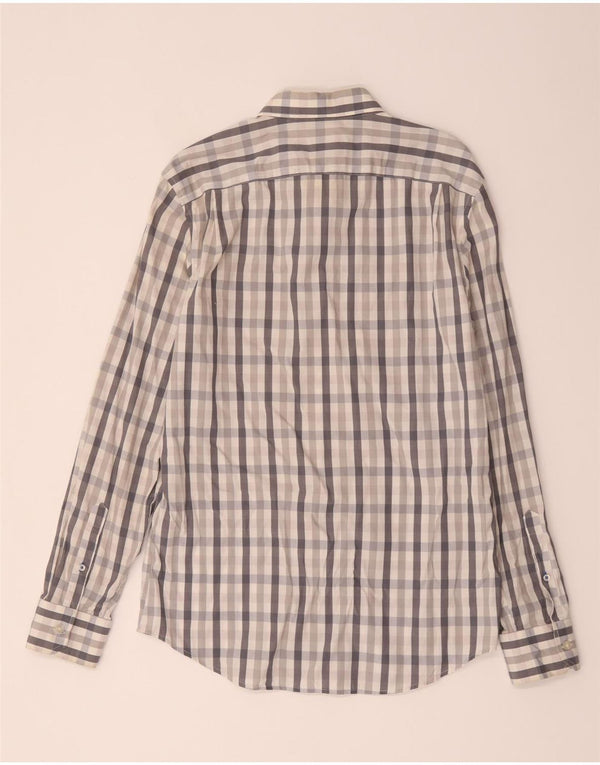 Gap Chemise Slim Fit Homme Gris Moyen Carreaux Coton
