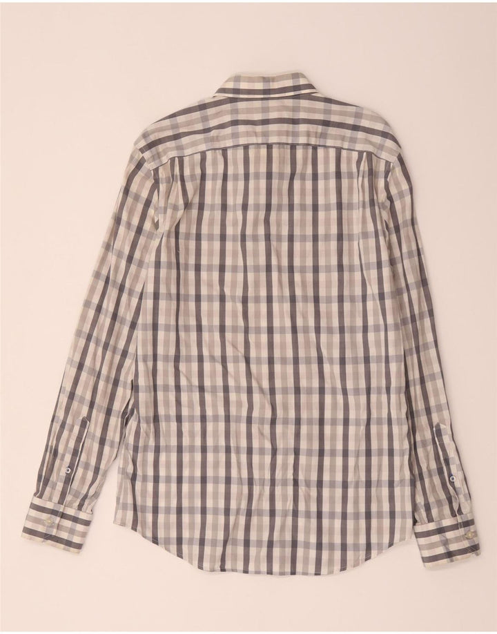 Gap Chemise Slim Fit Homme Gris Moyen Carreaux Coton