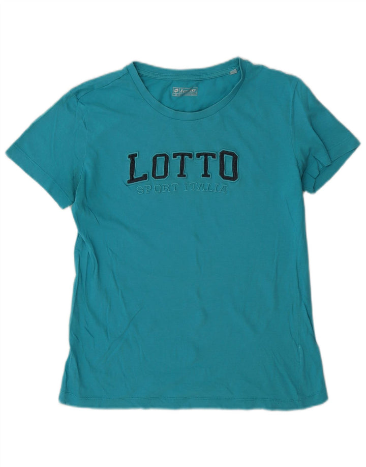Lotto T-shirt graphique pour femme UK 14 Bleu moyen