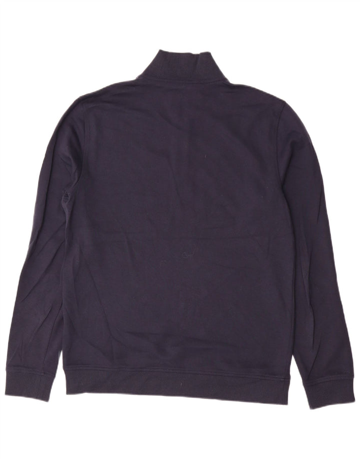 Ted Baker Sweat-shirt à col zippé pour homme Taille 3 Bleu marine moyen Coton