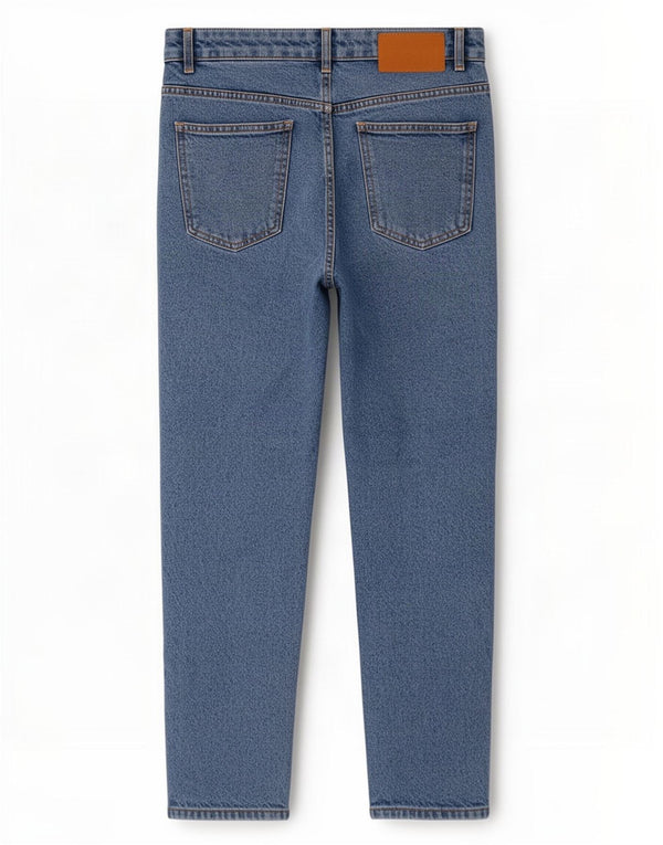 Zara Jean fuselé taille haute pour femme EU 40 Medium W30 L28 Bleu Coton
