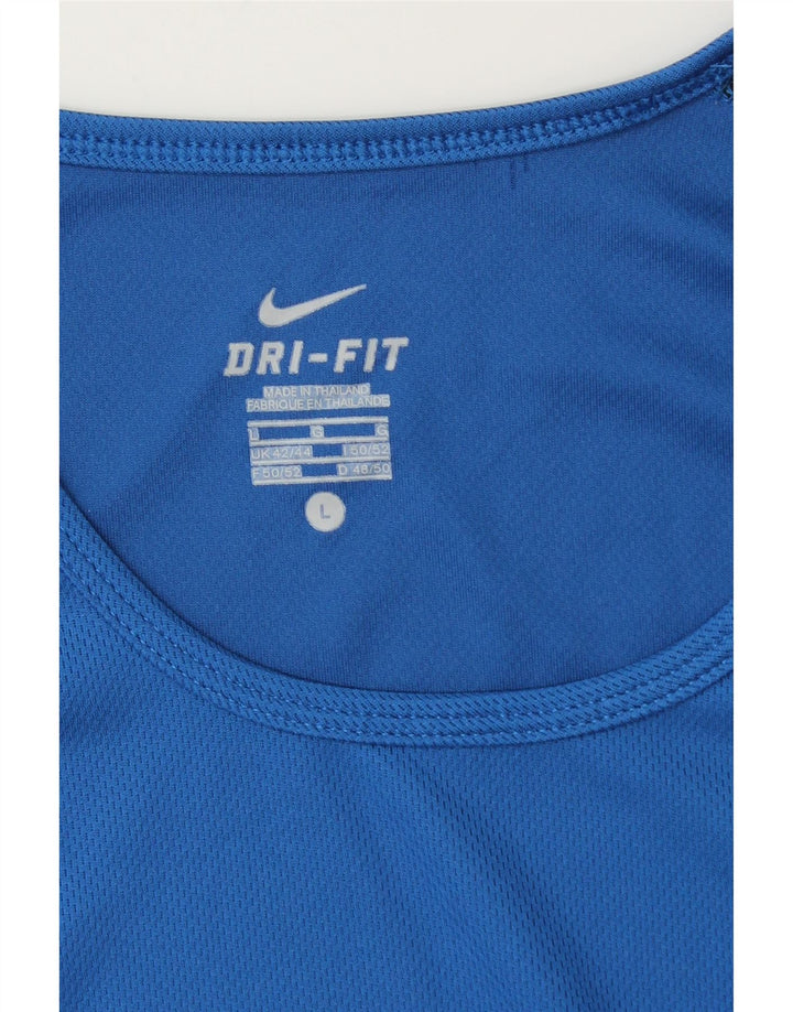NIKE Hommes Dri Fit Débardeur UK 42/44 Grand Bleu Colorblock Polyester