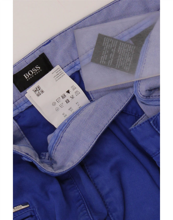 Hugo Boss Short Chino Homme W38 XL Bleu Coton