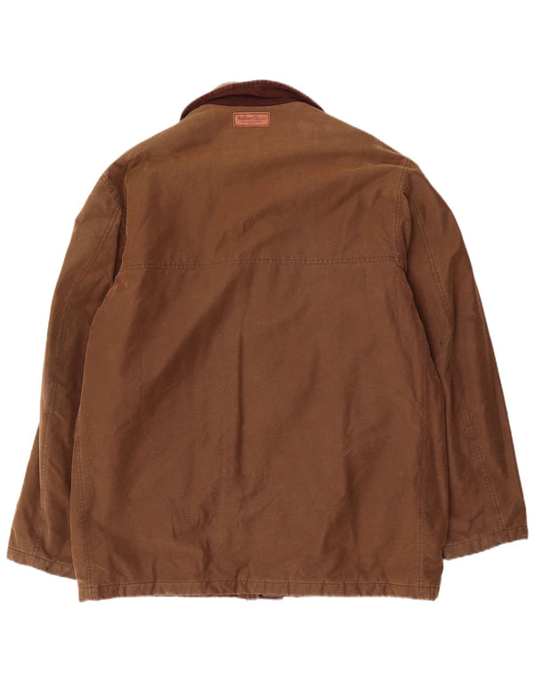Marlboro Classics Mens Utility Jacket UK 44 2XL Brown Cotton