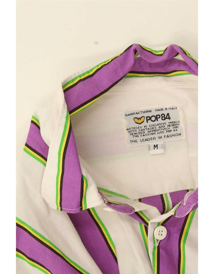 POP 84 Chemise Homme Rayée Blanche Moyenne