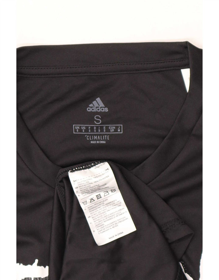 Adidas Hommes Climalite Graphic T-Shirt Haut Petit Noir Polyester