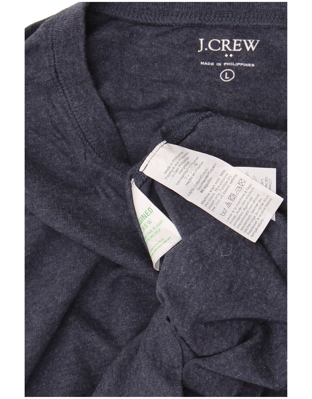 J. Crew Haut Homme Manches Longues Grand Coton Bleu Marine
