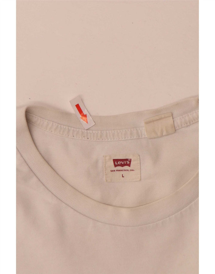 Levi's Tee-Shirt Graphique Homme Blanc Large