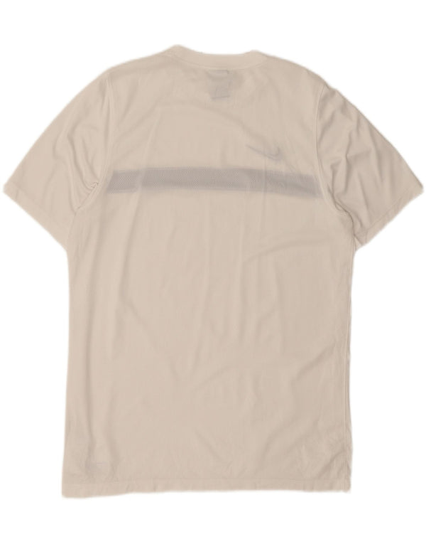 Nike Hommes Dri Fit T-Shirt Top XL Blanc Colorblock Polyester