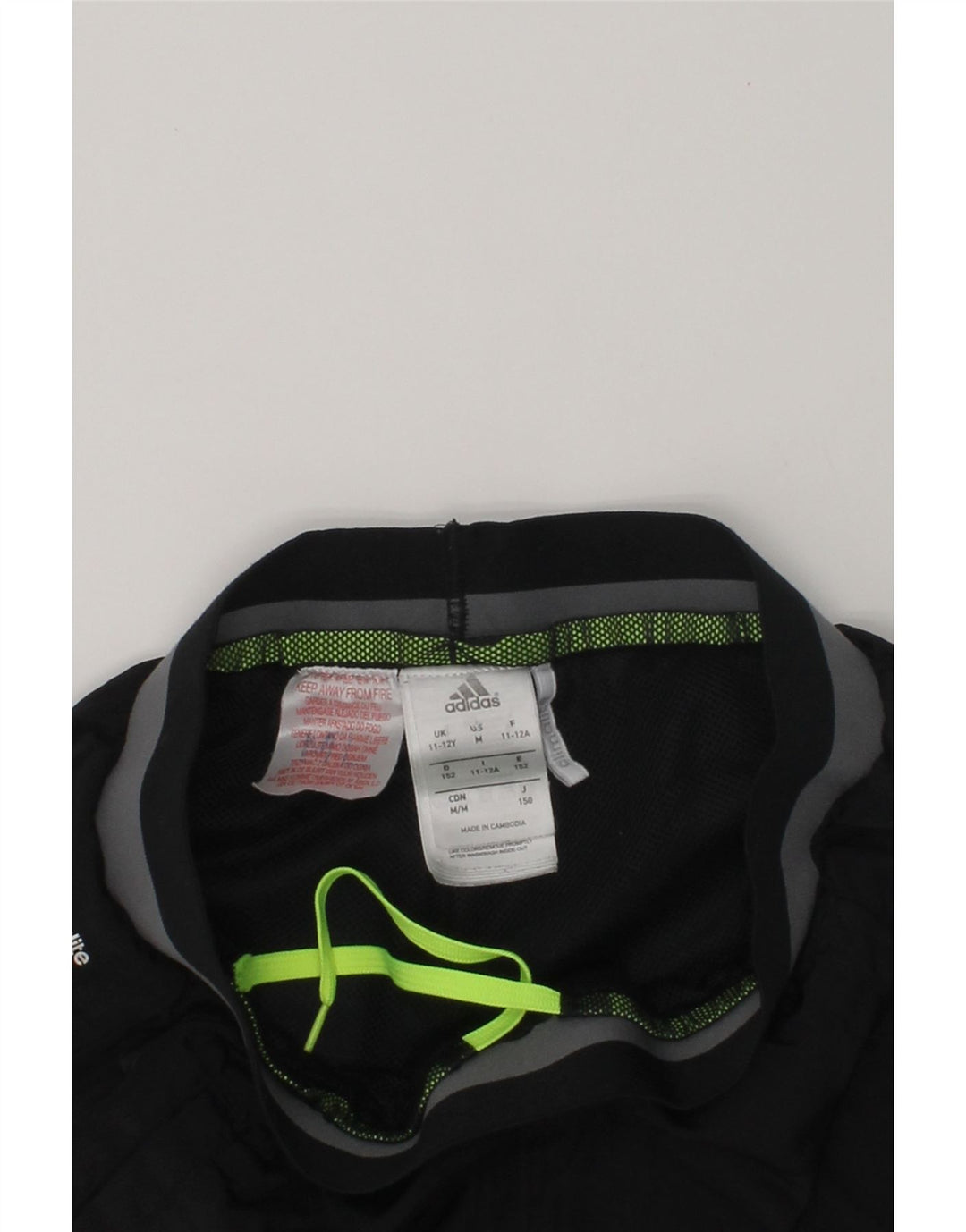 ADIDAS Boys Sport Shorts 11-12 Years Black Polyester | Vintage Adidas | Thrift | Second-Hand Adidas | Used Clothing | Messina Hembry 