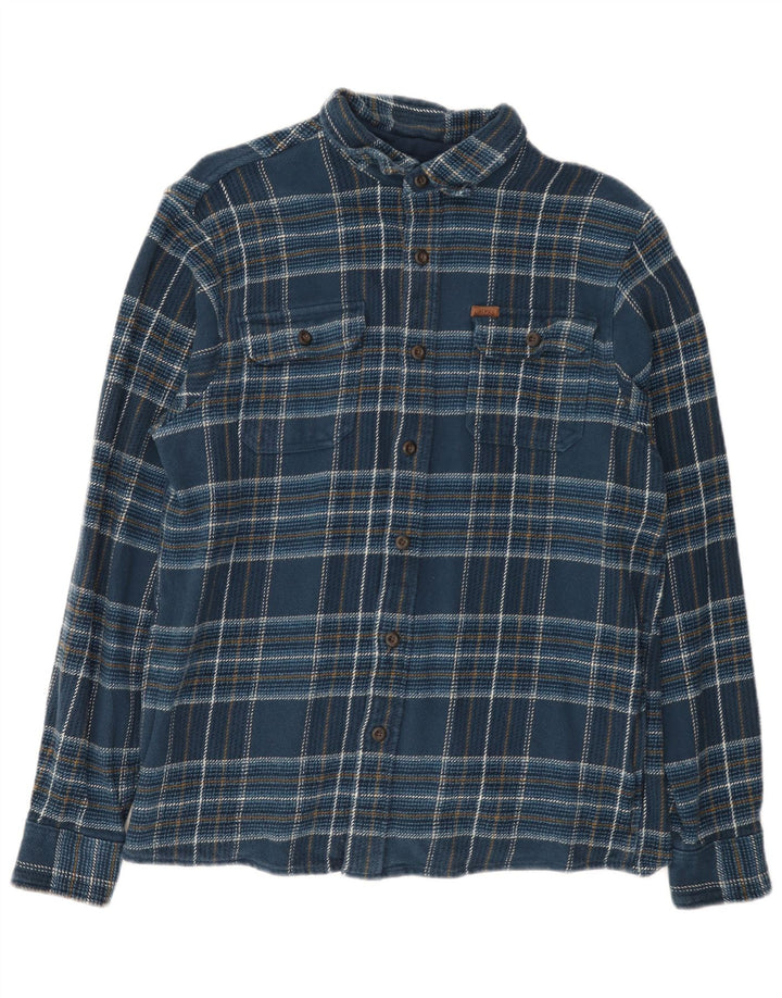 Orvis Chemise en flanelle pour homme à carreaux bleu marine moyen