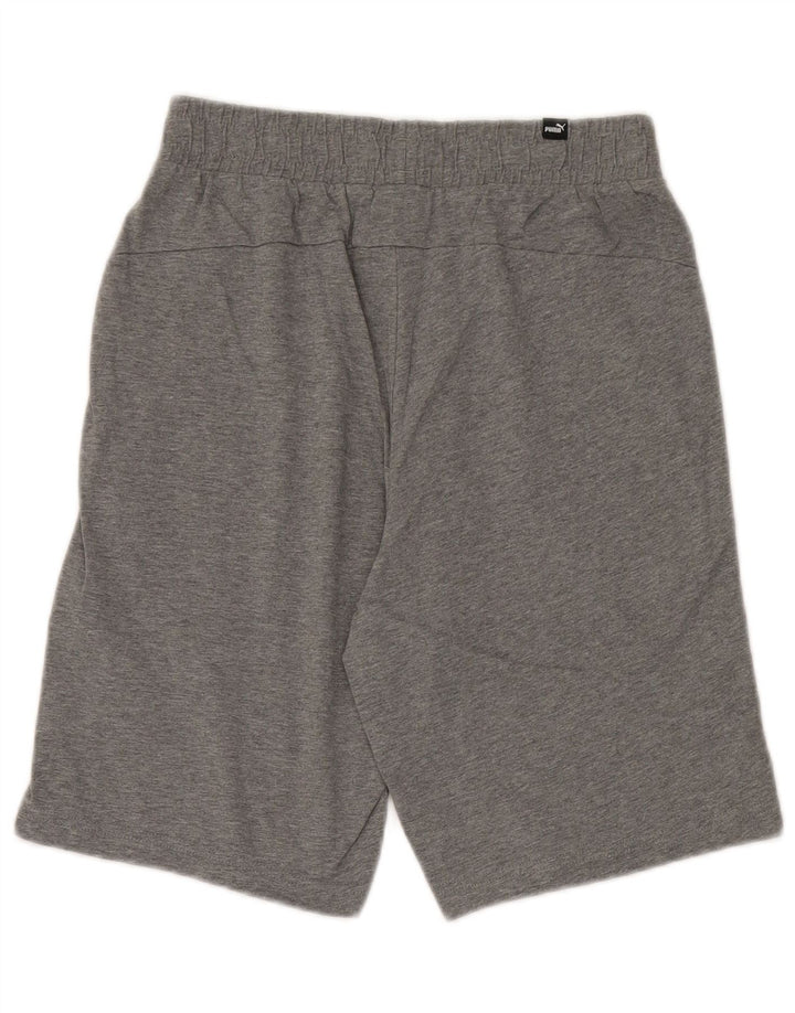 Puma Short de Sport Homme Petit Gris Moucheté Coton