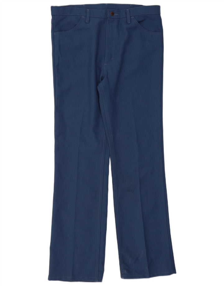 Wrangler Pantalon décontracté droit pour homme W38 L34 Bleu Polyester