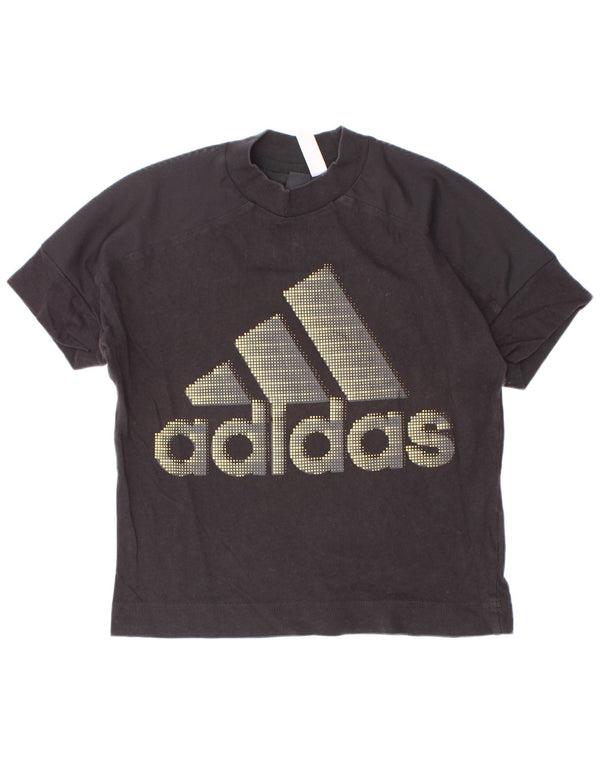 Adidas T-shirt court graphique pour femme UK 4/6 XS Noir