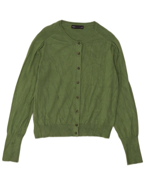 Marks & Spencer Boléro pour femme UK 14 Large Vert Viscose