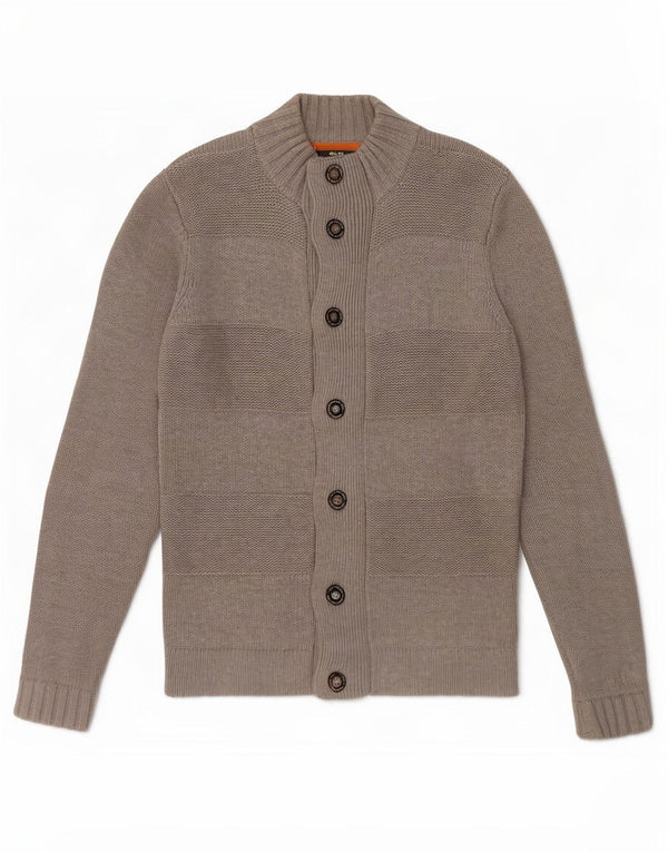 Jack & Jones Cardigan Pull Gris Moyen Rayé Coton Homme