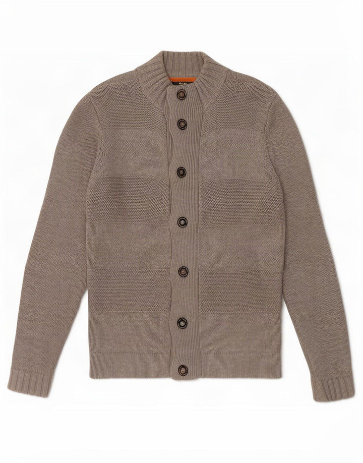 Jack & Jones Cardigan Pull Gris Moyen Rayé Coton Homme