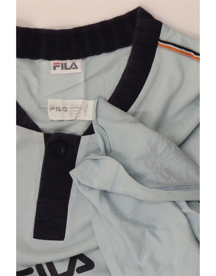 Fila T-Shirt Homme Haut Large Bleu Coton