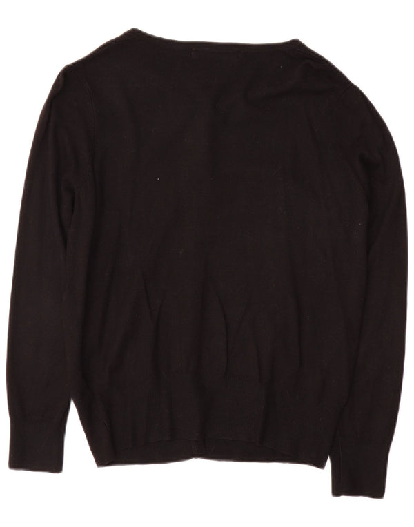Marks & Spencer Pull Cardigan Femme UK 14 Medium Noir Viscose