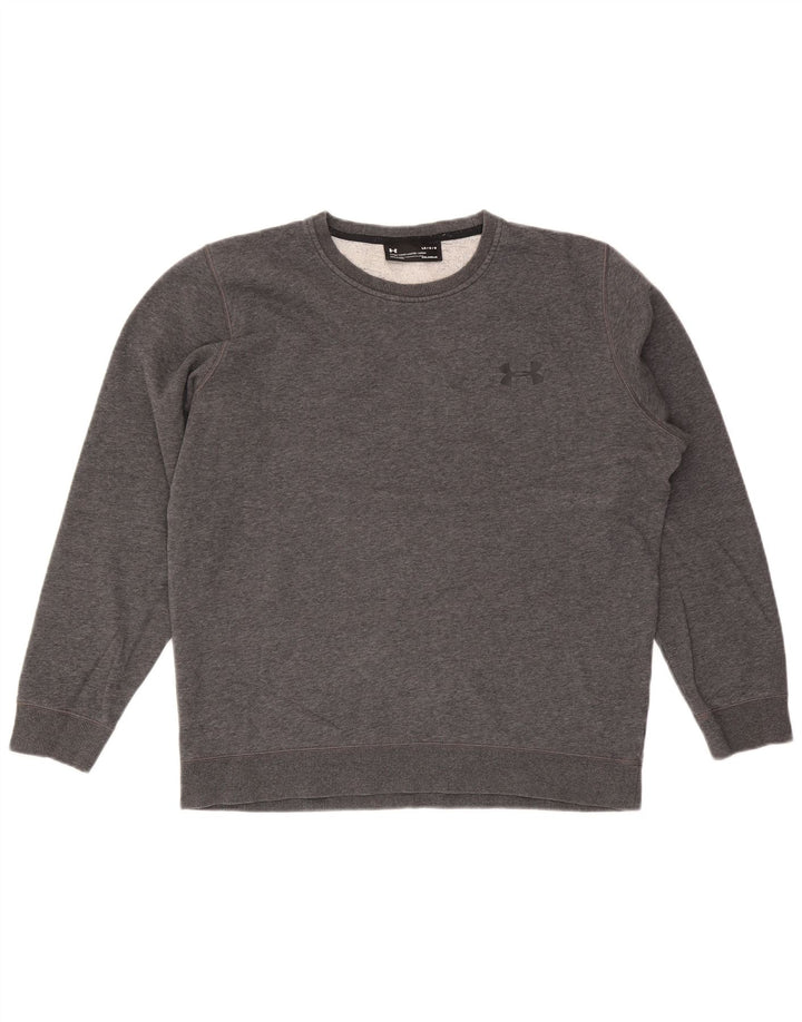 Under Armour Cold Gear Sweatshirt Jumper Homme Gris Moucheté