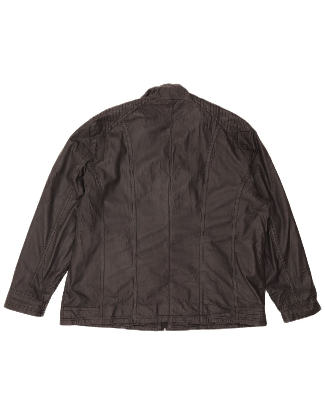 veste en simili cuir homme vintage IT 48 Polyester noir moyen