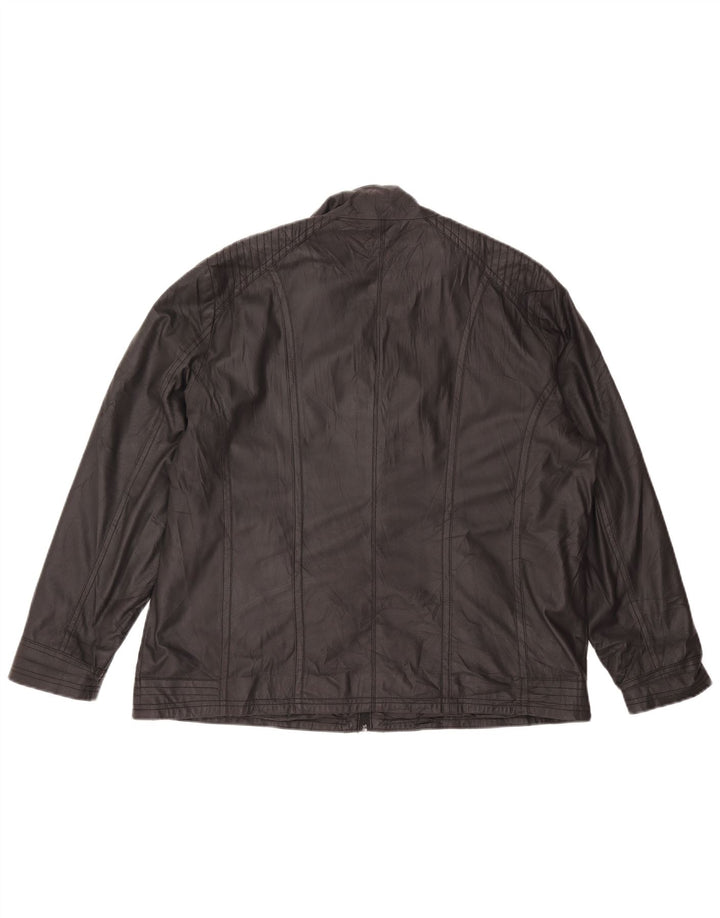 veste en simili cuir homme vintage IT 48 Polyester noir moyen