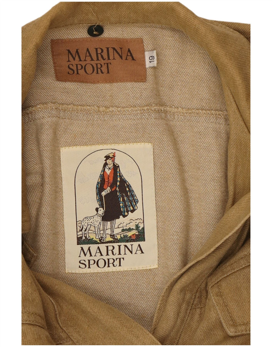 Marina Sport Veste en jean surdimensionnée pour femme Taille 19 Petit coton kaki