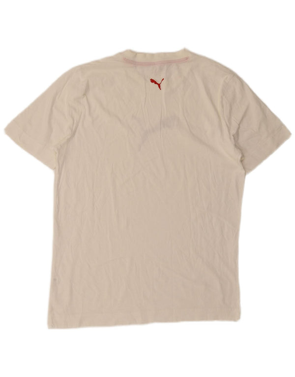 Puma T-Shirt Graphique Homme Blanc Taille L